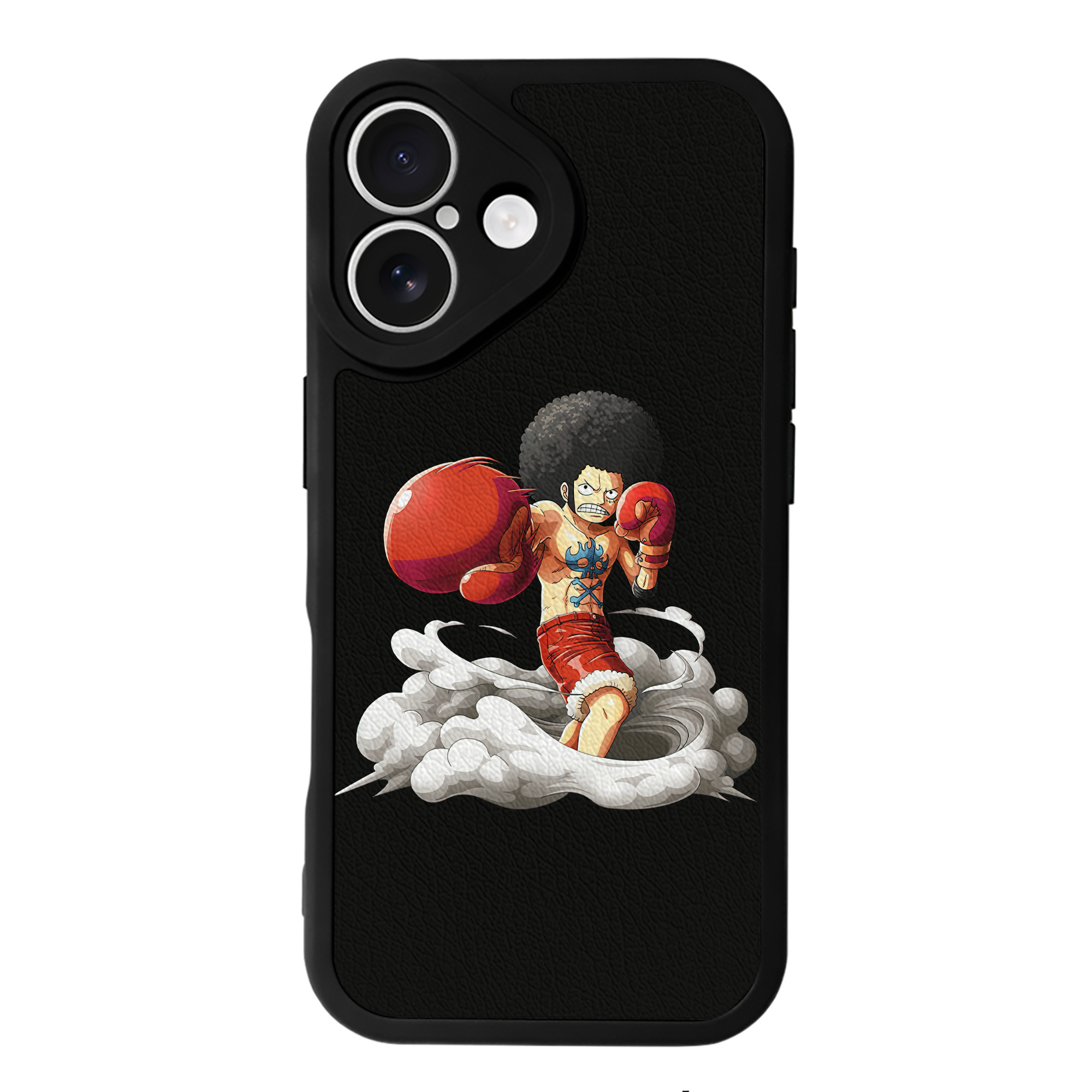 （画像用） ワンピース モンキー・D・ルフィ ONE PIECE Monkey D. Luffy 【iPhone 16シリーズ対応】シリコンスマホケース（レザー調） 材質：シリコン
